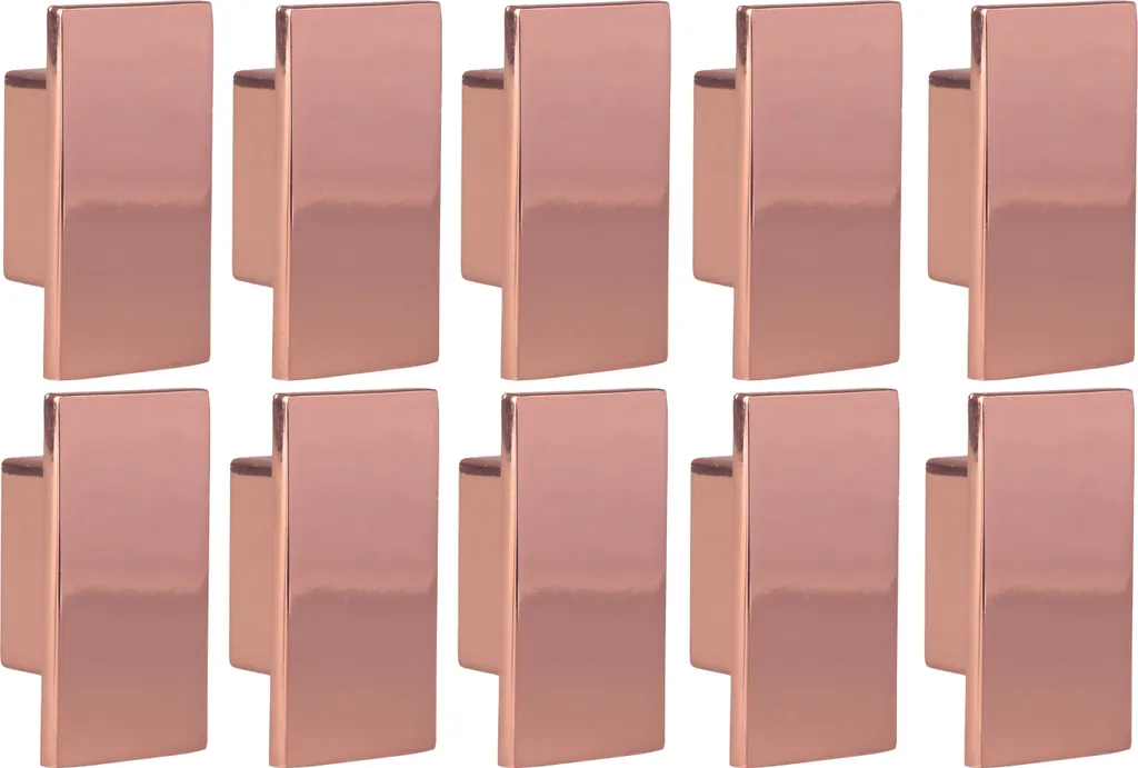 Maniglie Mobili Rettangolari Oro Rosa Lucido - Natural Goods Berlin 10x