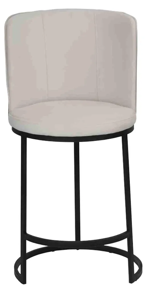 Chaise de salle à manger haute Tabouret de bar moderne en velours gris