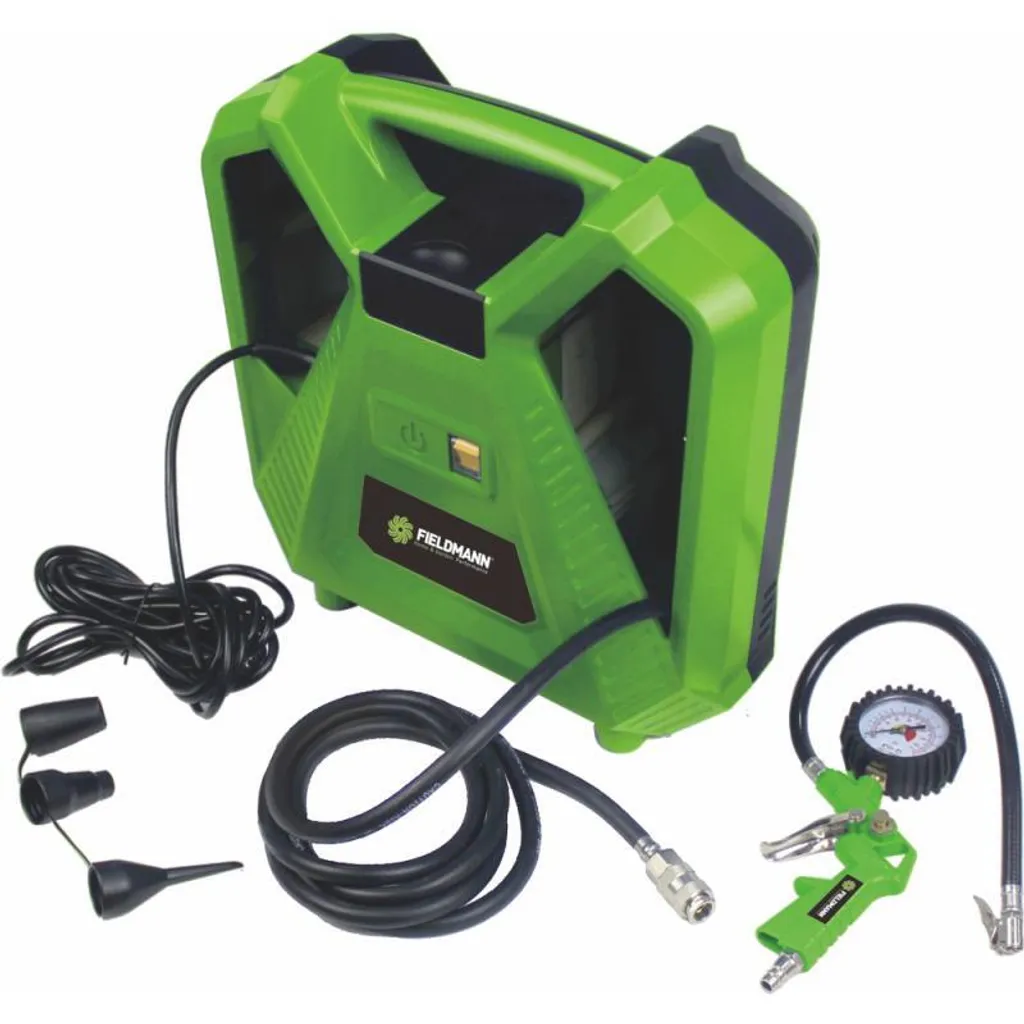 Compresseur portatif sans cuve Fieldmann avec 8 embouts de gonflage