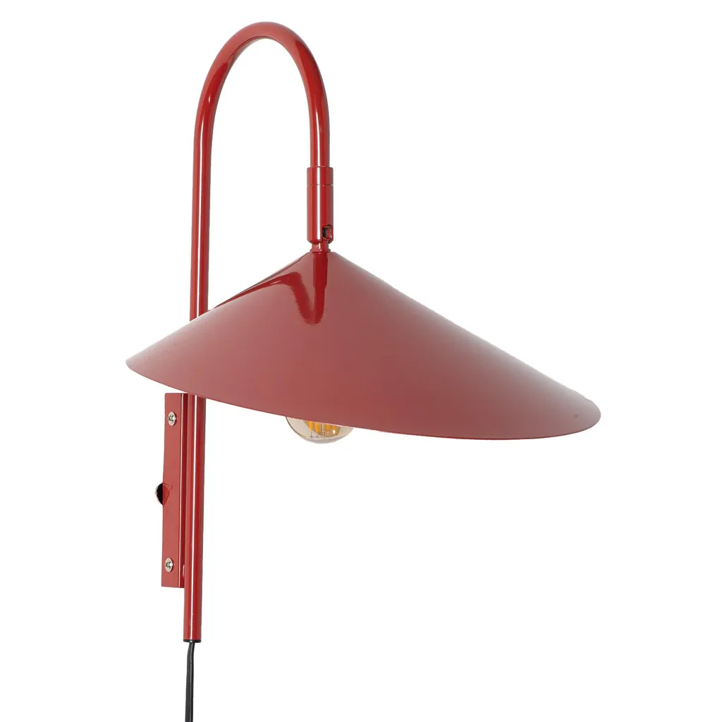 Applique murale minimaliste rouge E27 - Style Wabi-Sabi Nordique