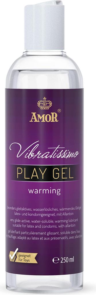 Vibratissimo Play Gel Warming 250 ml | Gleitmittel wär Men d | Lubricant Gel Für Toys & Latexkondome geeignet