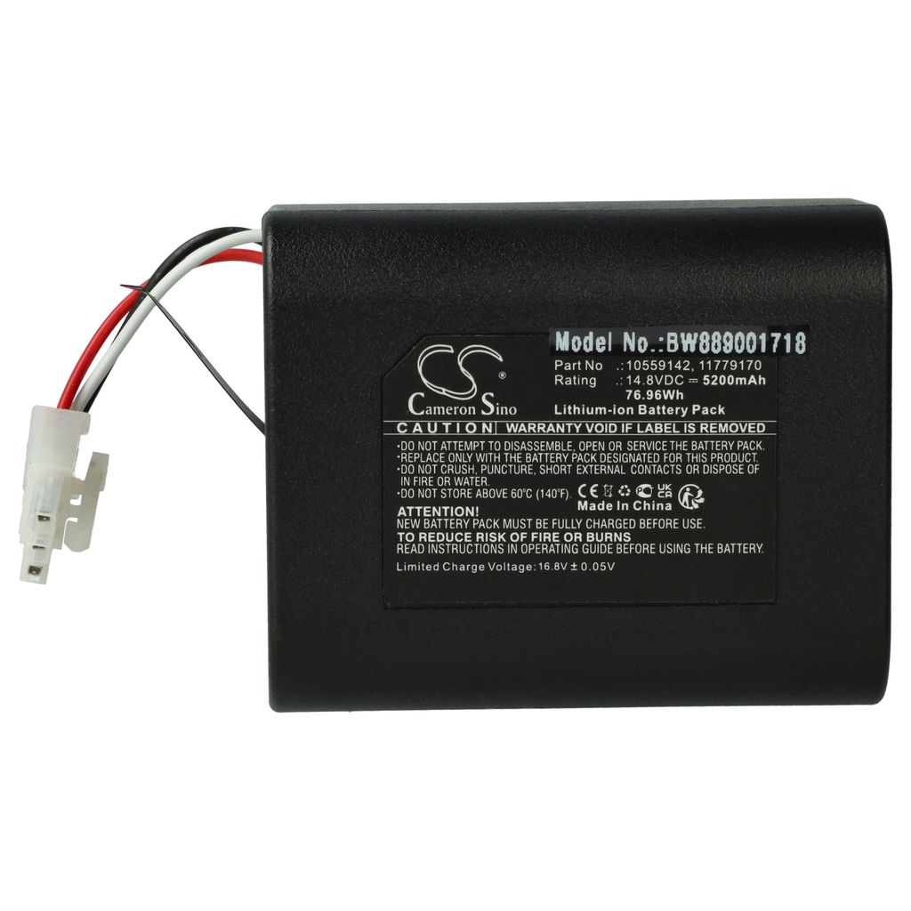 vhbw Akku Ersatz für Miele 11779170, 10559142 für Saugroboter (5200 mAh, 14,8 V, Li-Ion)