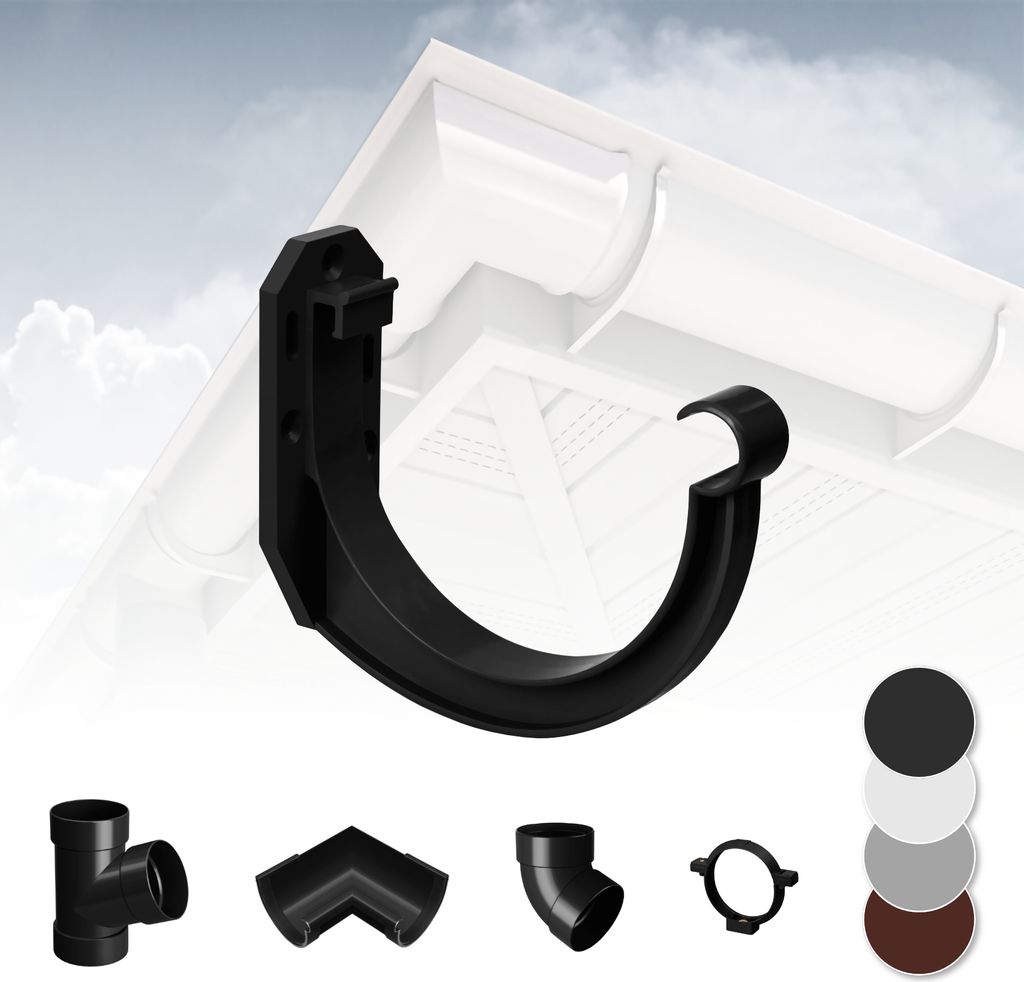 RAINWAY S Regenrinnen System (Rinnenhalter anthrazit) - Produktbild 