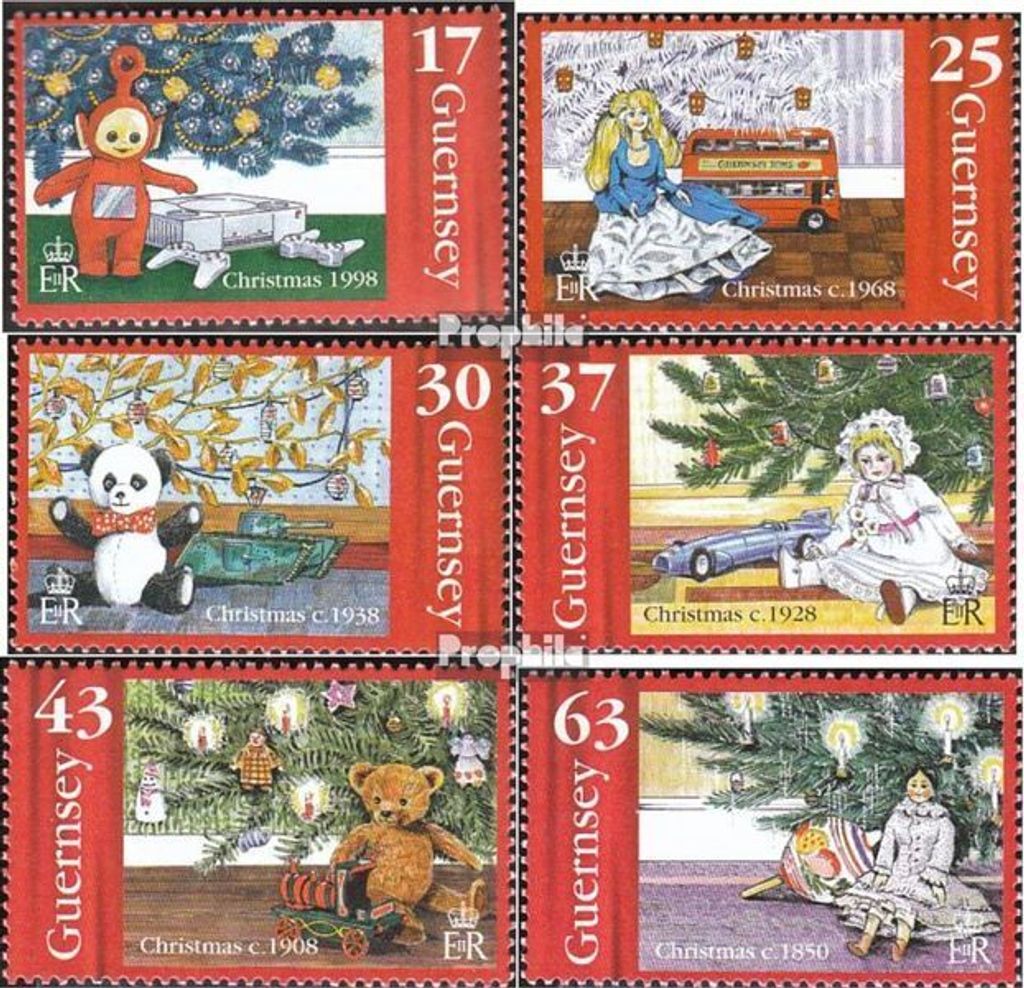 Briefmarken GB - Guernsey 1998 Mi 786-791 (kompl.Ausg.) postfrisch Weihnachten