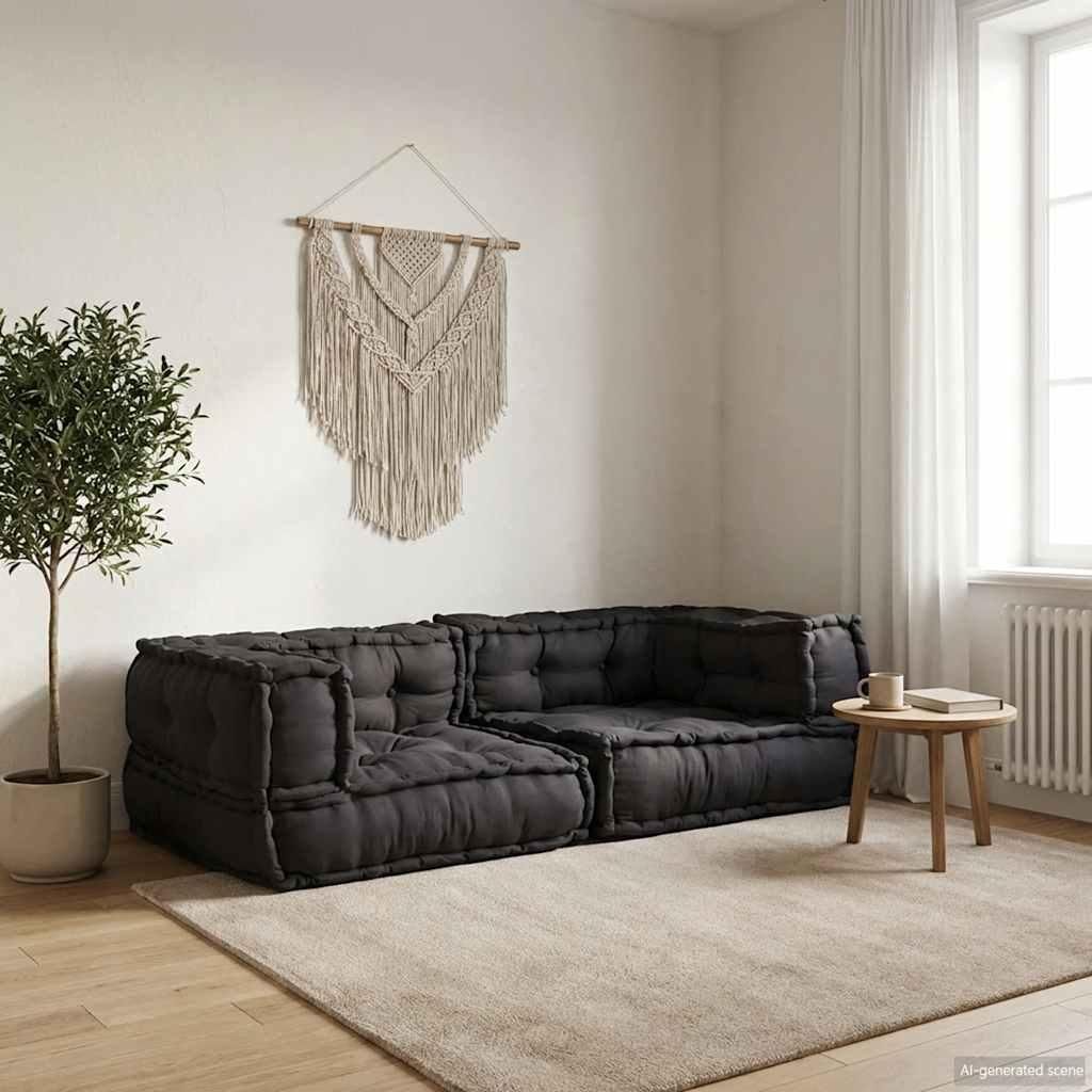 vidaXL 2-Sitzer-Modulsofa Anthrazit 140x70x36 cm Stoff Produktbild 