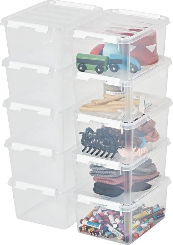 Boîte de rangement transparente 10 pièces : fini le désordre !