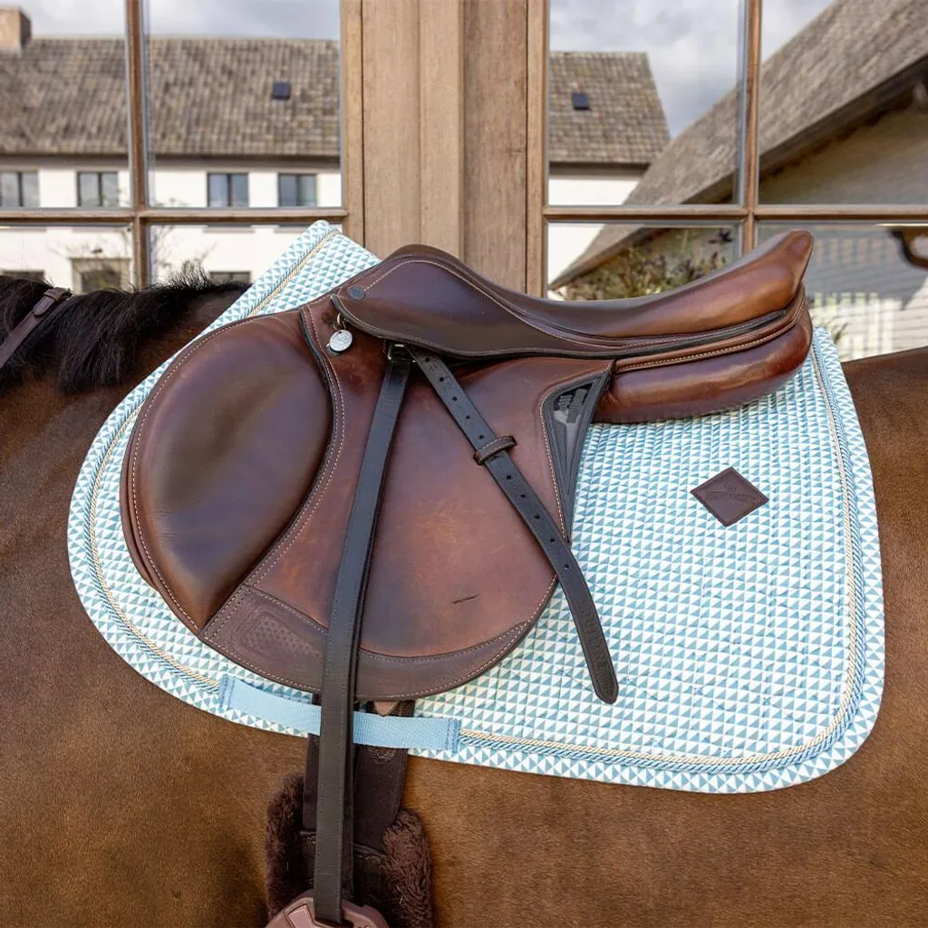 Sottosella Kentucky Velvet Pony Azzurro - Collezione Jumping Deluxe - 3