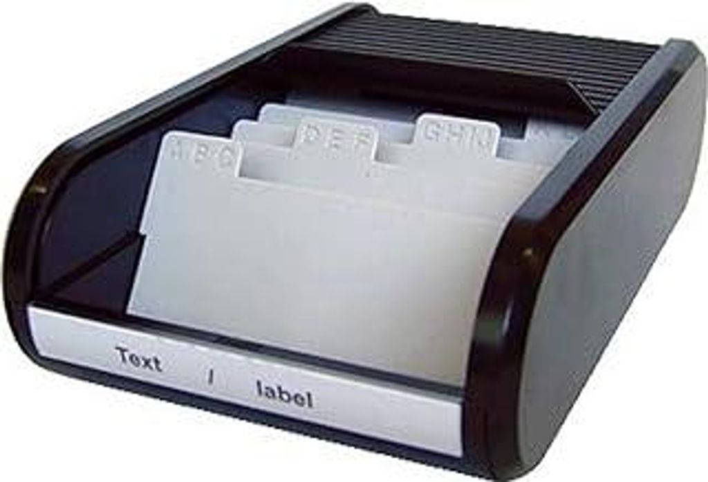 helit H6218095 - Visitenkartenbox für ca. 300 Visitenkarten, schwarz