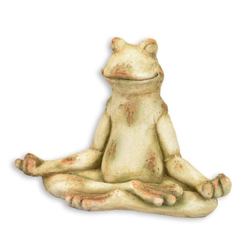 Deko Figur Statue Skulptur Yoga Frosch Antik-Stil 65,5 cm