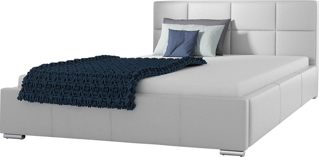 MIRJAN24 Polsterbett Marina, Bettkasten für die Bettwäsche mit Gasdruckfeder, Lattenrost aus Metall ist integriert (Farbe: Soft 017, Größe: 140...