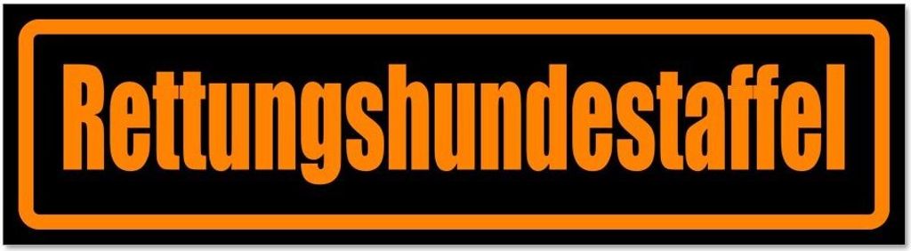 Kiwistar - Autoaufkleber - Orange - Schwarz - 30 x 8 cm - Rettungshundestaffel - Hinweis Aufkleber Sticker für Auto, Kfz, Fahrrad, PKW, LKW