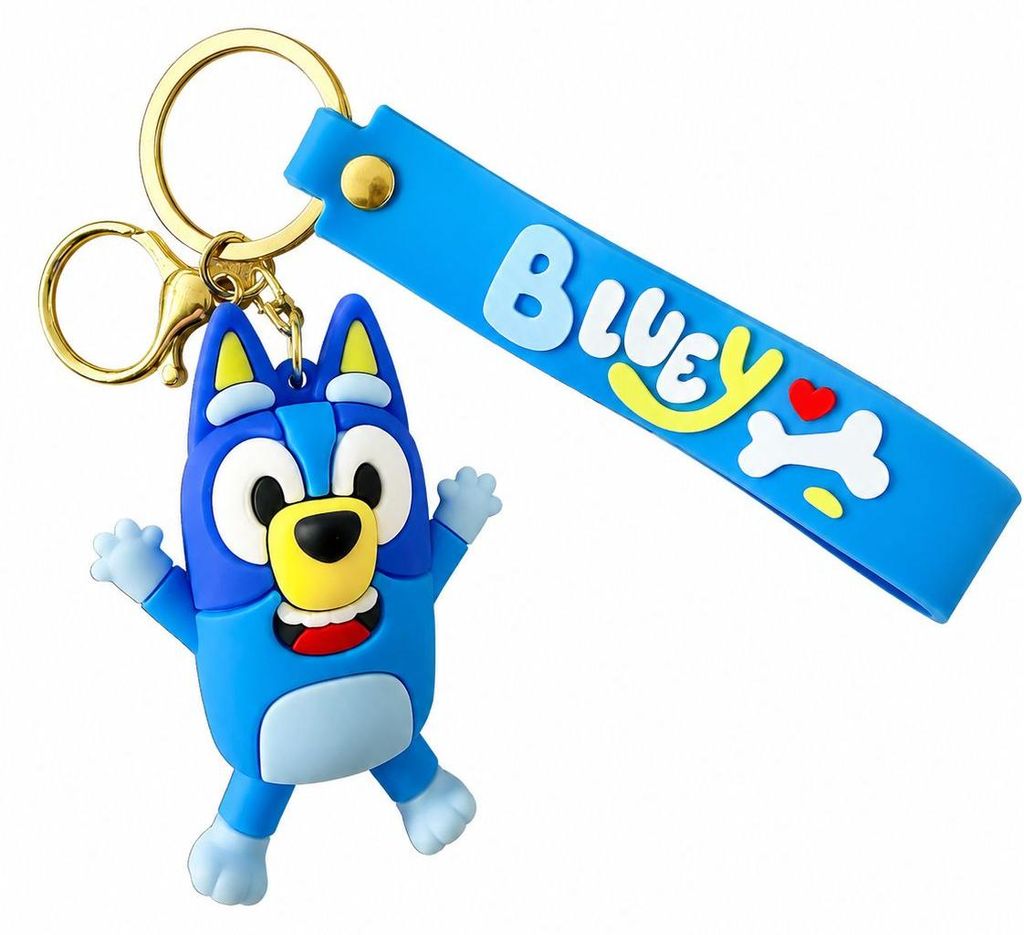 Bluey Bandit Heeler Schlüsselanhänger Kinder Silikon Produktbild 