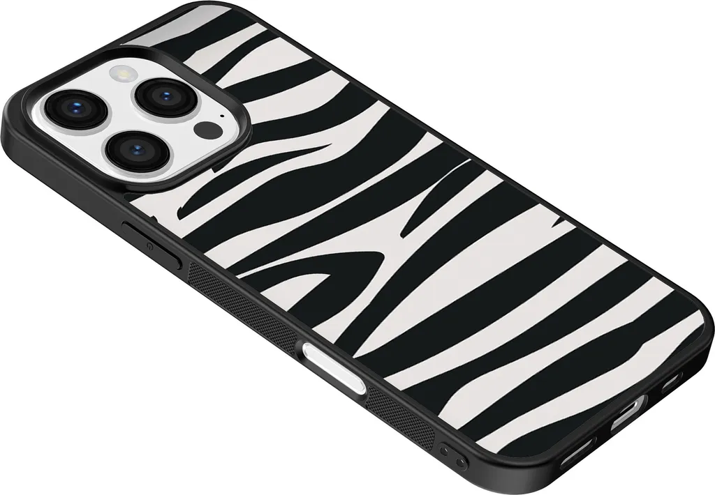 Cover Protettiva iPhone 16 Pro Smartphonica - Zebra TPU Case Anti-Urti - 3