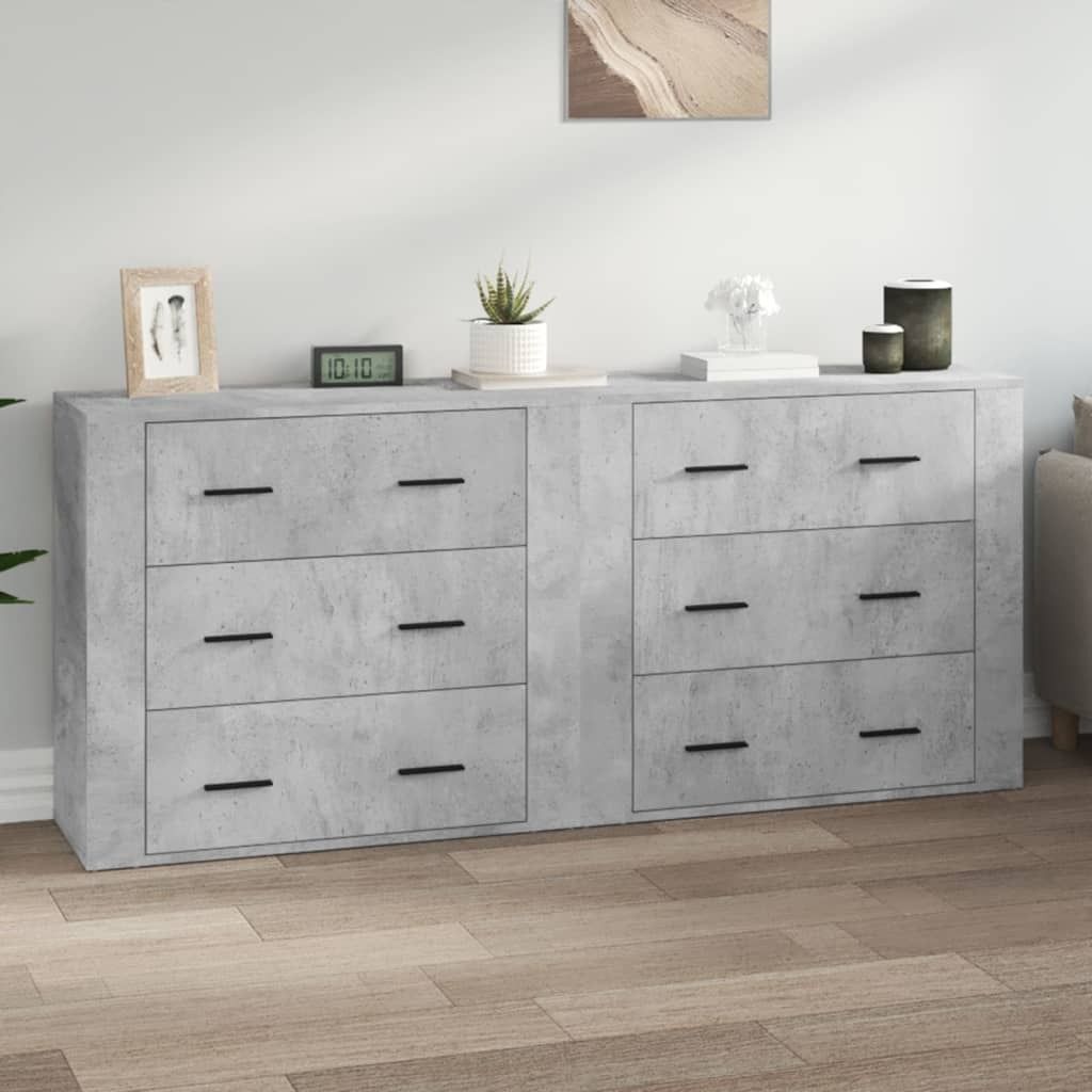 Maison Exclusive - Sideboards 2 Stk. Betongrau Holzwerkstoff