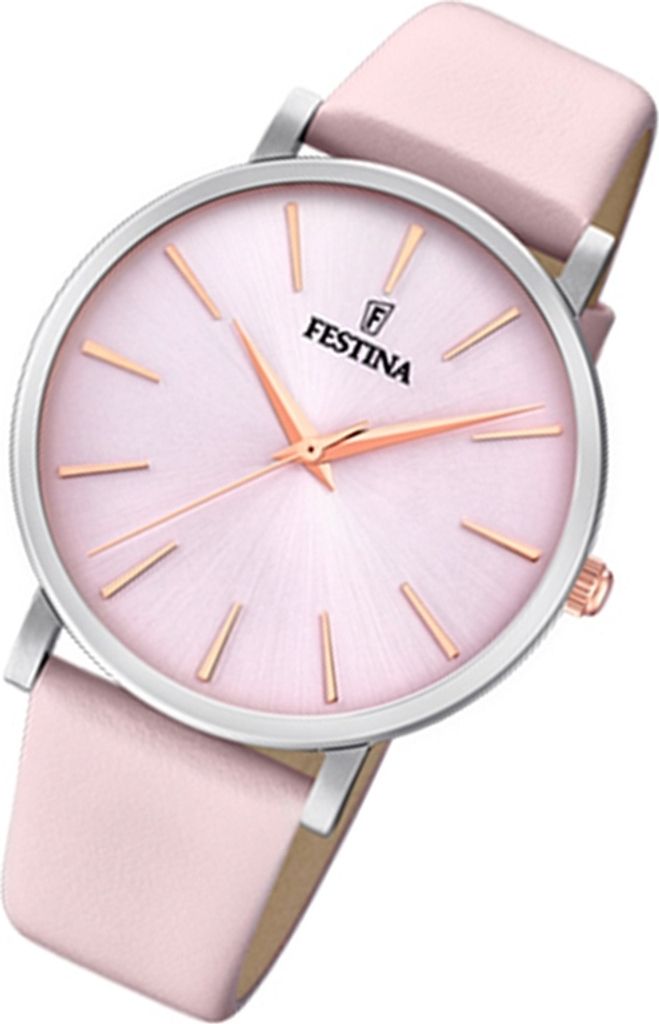 Festina Armbanduhr Damen F20371/2 Leder Uhr Elegant rose Produktbild 