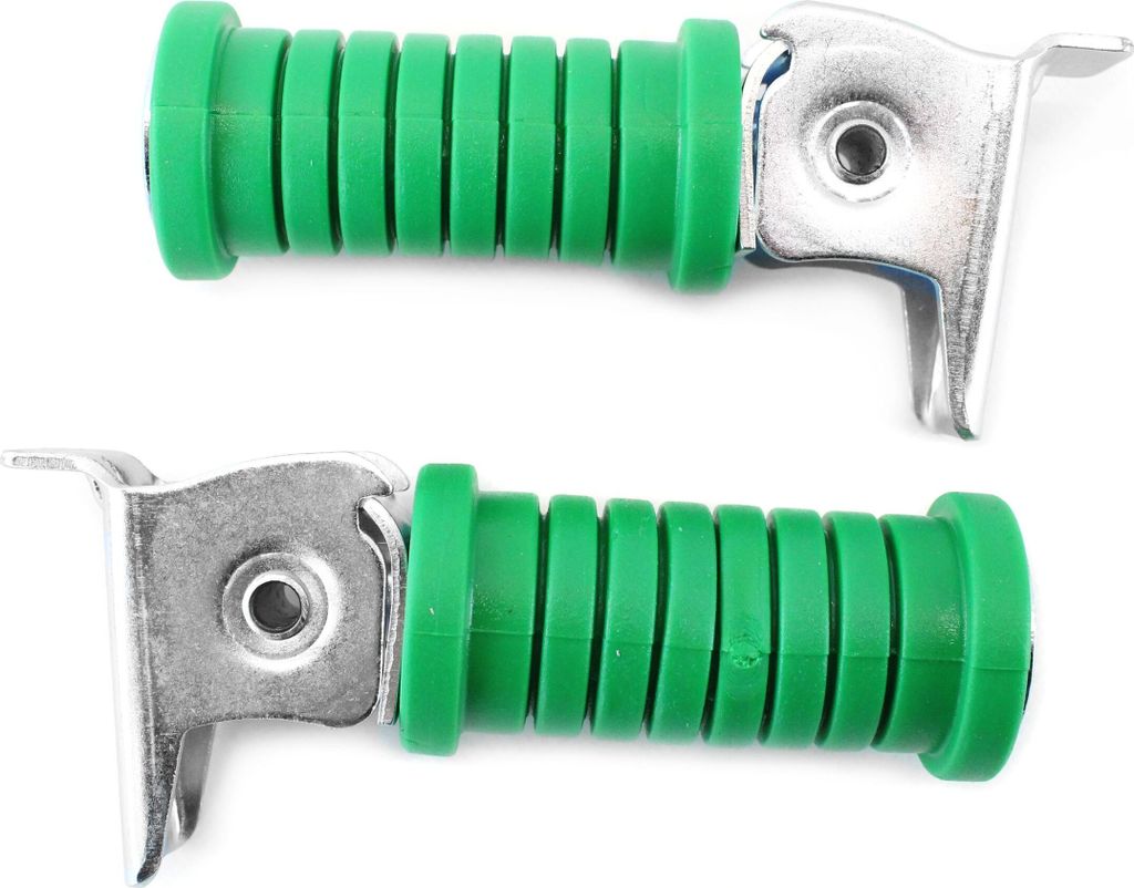 1 Paar MZA Soziusfußrasten links und rechts - grün, verzinkt für Simson