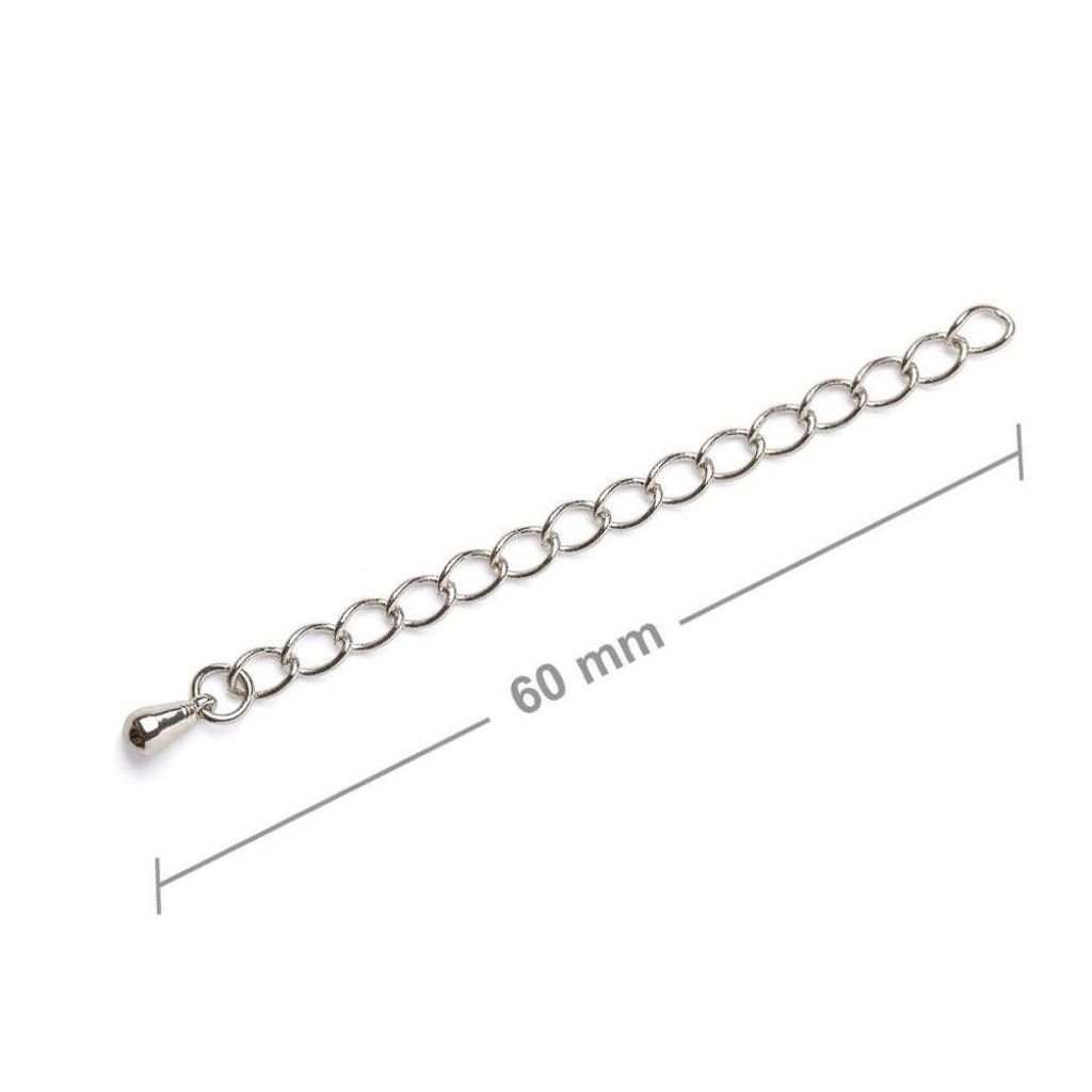 Verlängerungskette 6cm in Silber - 3 Stück