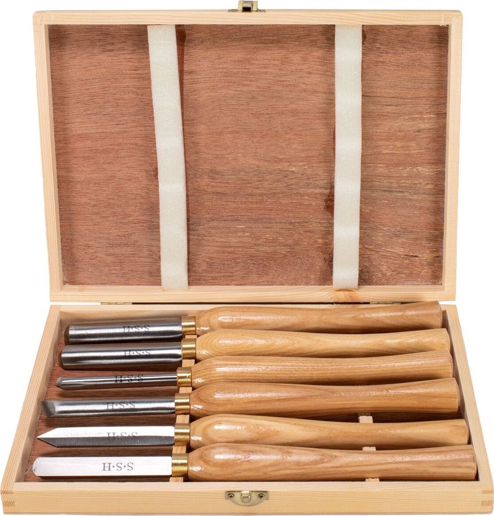 6 x Profi HSS Drechselmesser Midi-Satz Drech...