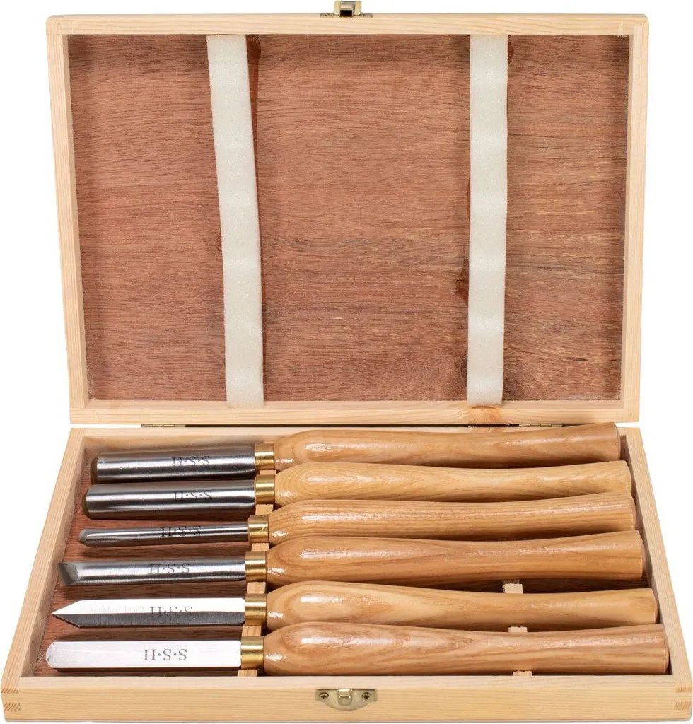 Gouges de tournage sur bois HSS Midi-Set coffret de 6 pièces atelier