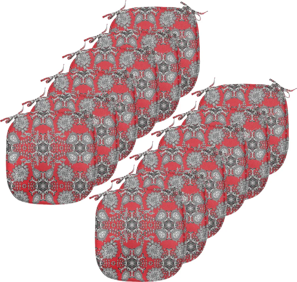 Cuscini Sedie Cucina 40x40 ABAKUHAUS Mandala Rosso Scarlet 12 Pz