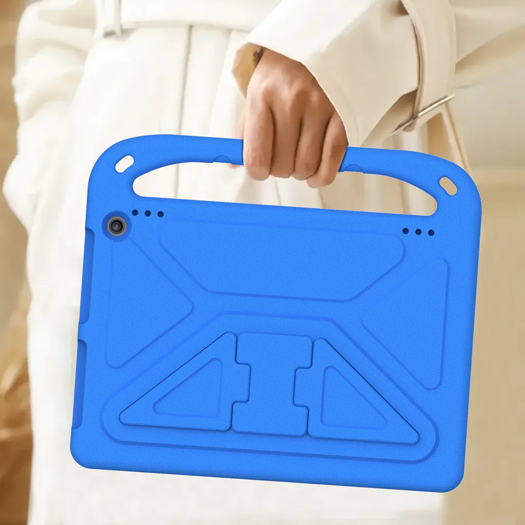 Custodia protettiva per Amazon Fire HD 10 2023, leggera custodia per bambini in EVA con maniglia e supporto Blu - 6