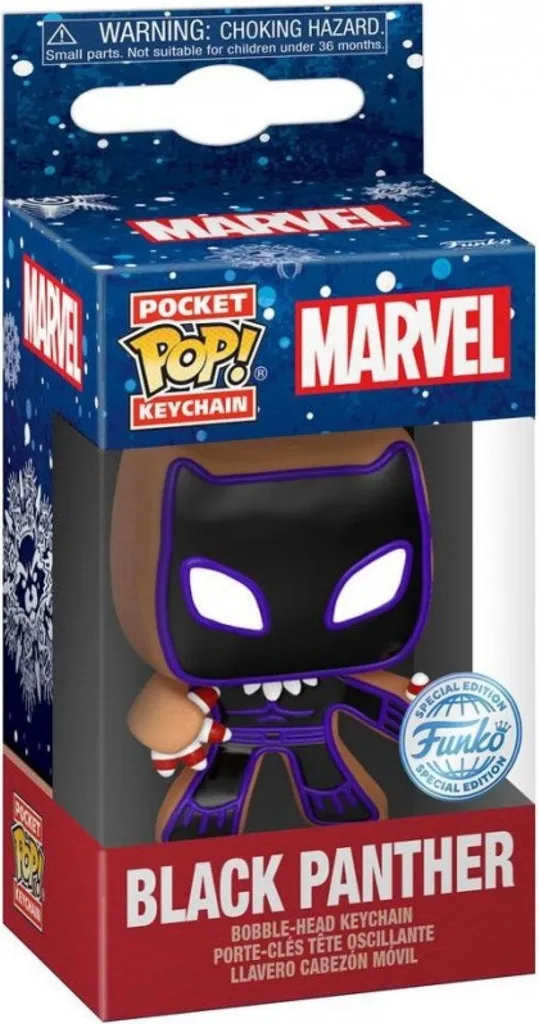 Figurine Funko Pop Keychain Marvel Black Panther de Noël Édition Spéciale