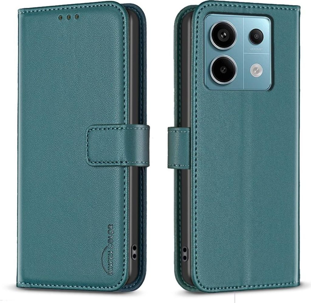 Xiaomi Redmi Note 13 Pro 5G / Poco X6 Hülle - BINFEN Klapphülle - Grün