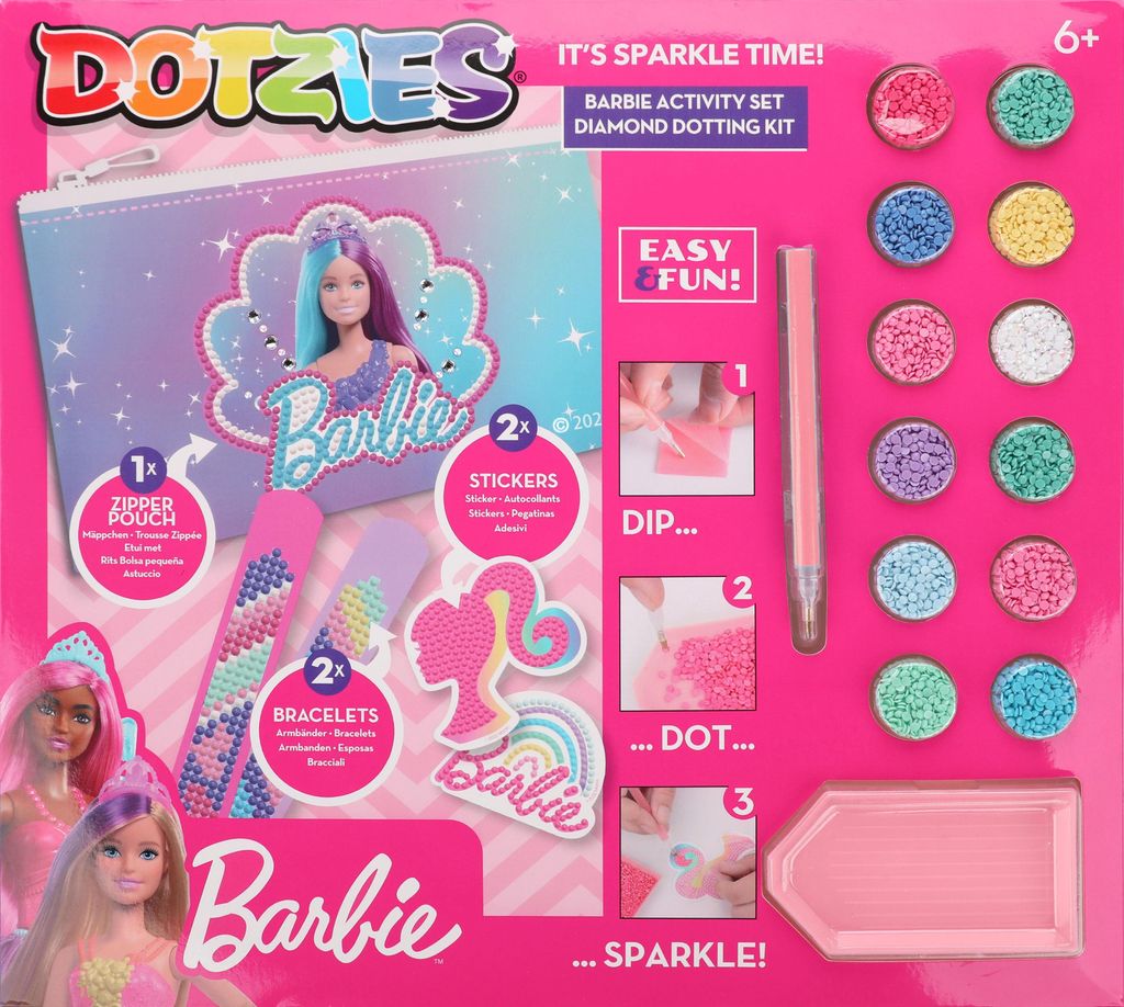 Diamond Dotz DOTZIES Barbie Activity Set, ab 3 Jahren