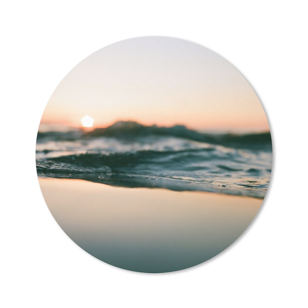 MuchoWow Mauspad Mousepad Meer - Wellen - Sonne 40x40 cm - Mousepads - Maus Mat - Pad - Mausunterlage - Schreibtisch Accessoires
