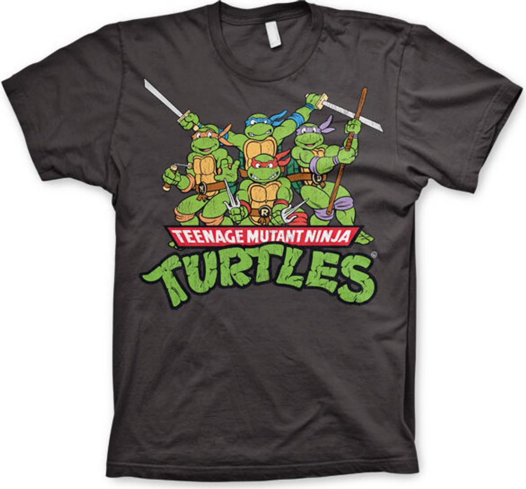 Turtles Distressed Group T-shirt - X-Large - Dark-Grey