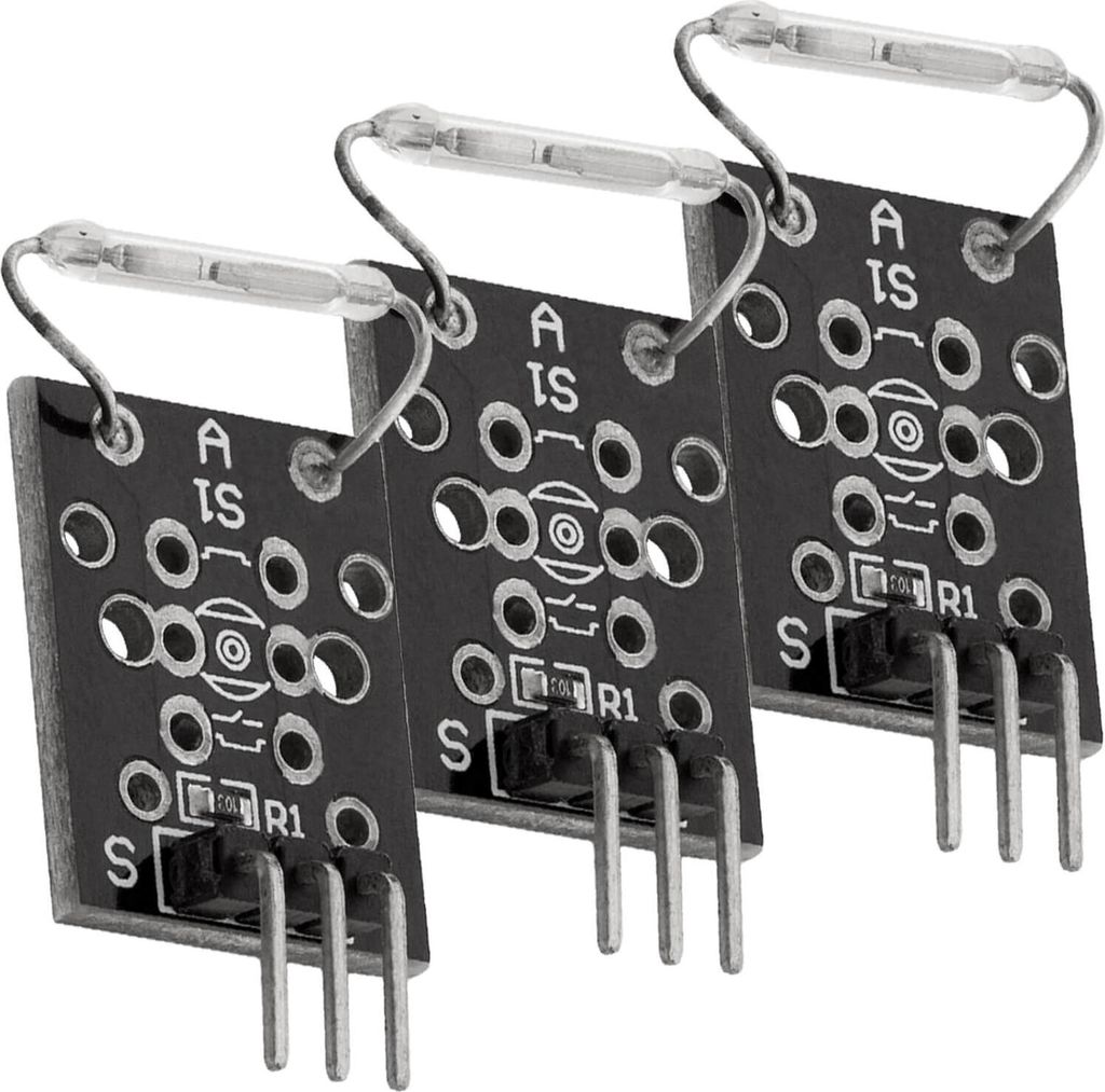 AZ-Delivery Sensoren KY-021 Magnet Schalter Mini Magnet Reed Modul Sensor, 3x Modul