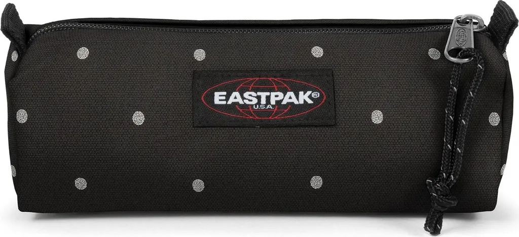 EASTPAK astuccio per matite Benchmark Single Dots Black Silver nero