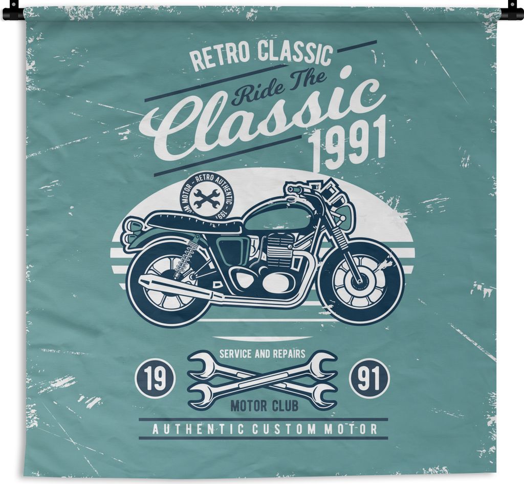 MuchoWow® Wandteppich Wandbehang Motorrad - Werkzeuge - Produktbild 