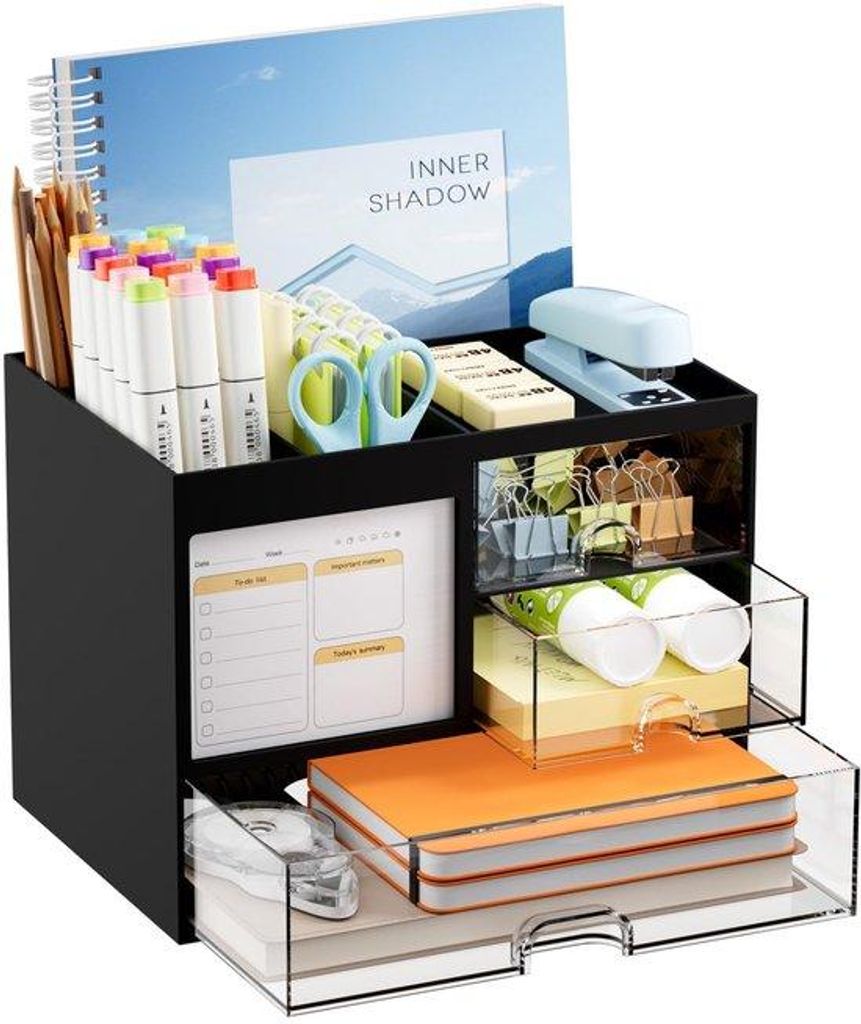 Multifunktionales Büro-Organizer mit Schubladen und Fächern für Büro und Heim