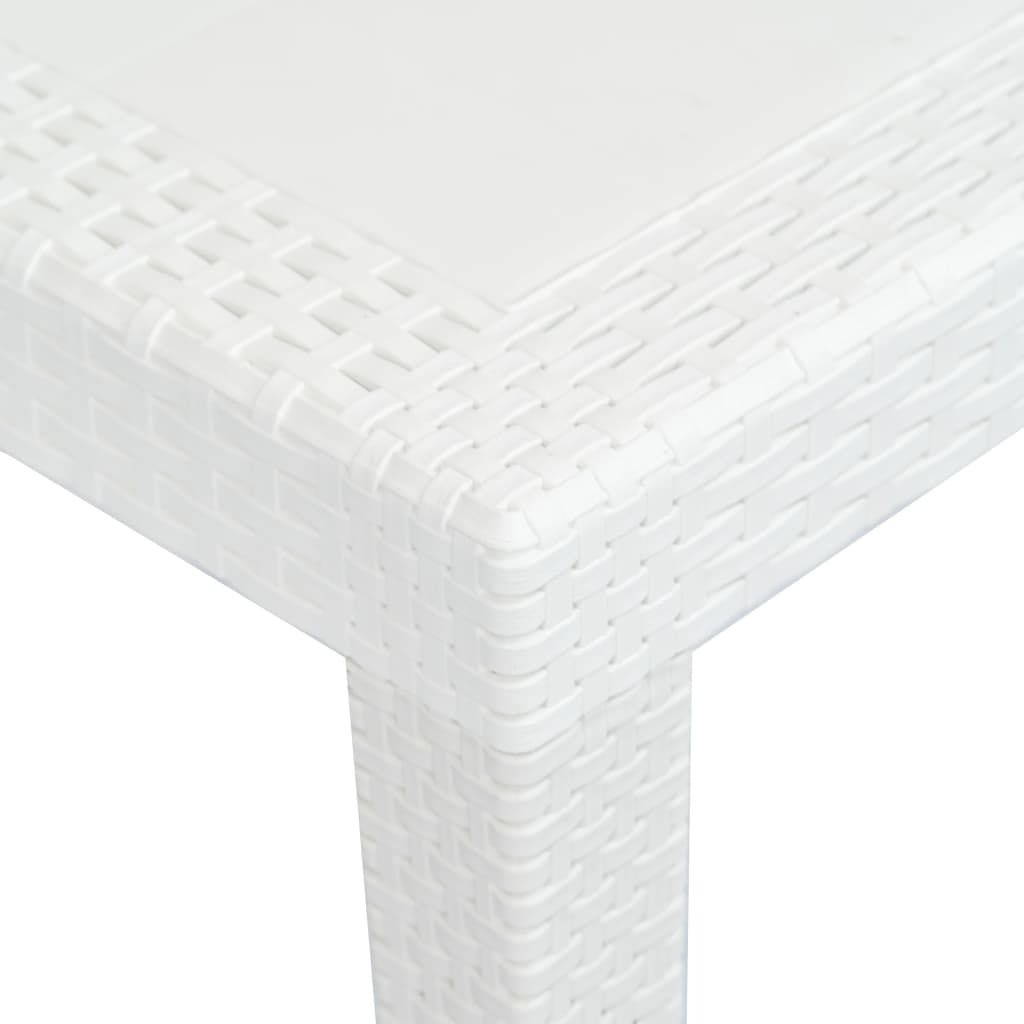 " "Esstisch/Outdoor Tisch - Gartentisch - moderne Design - Balkontisch - Weiß 220x90x72 cm Kunststoff Rattan-Optik NeuMöbel 5709926