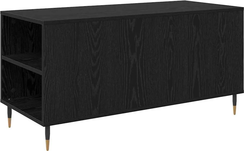 SYFAX™ Tavolino Salotto Rovere Nero 102x44,5x50cm con Cassetto - Design