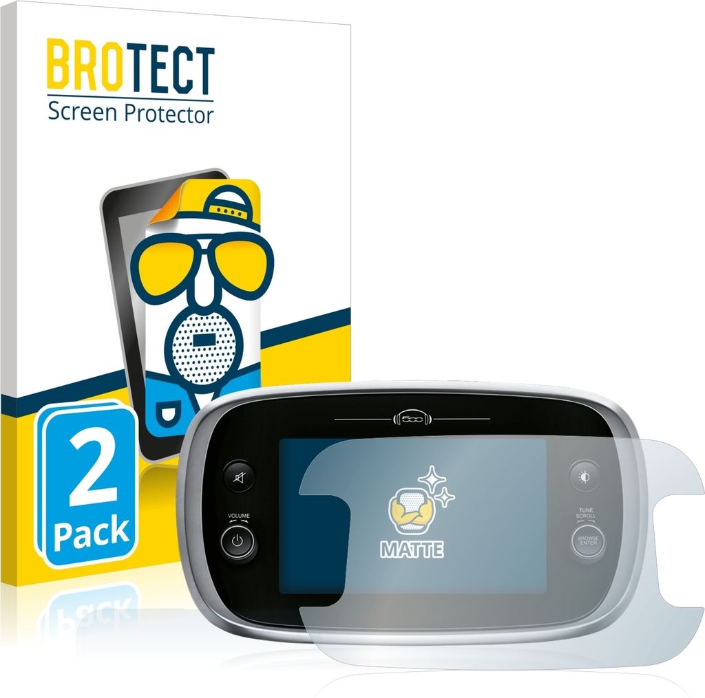 2x BROTECT Schutzfolie für Fiat 500X Uconnect 7" Displayschutz Displayschutzfolie Folie Matt Entspiegelungsfolie