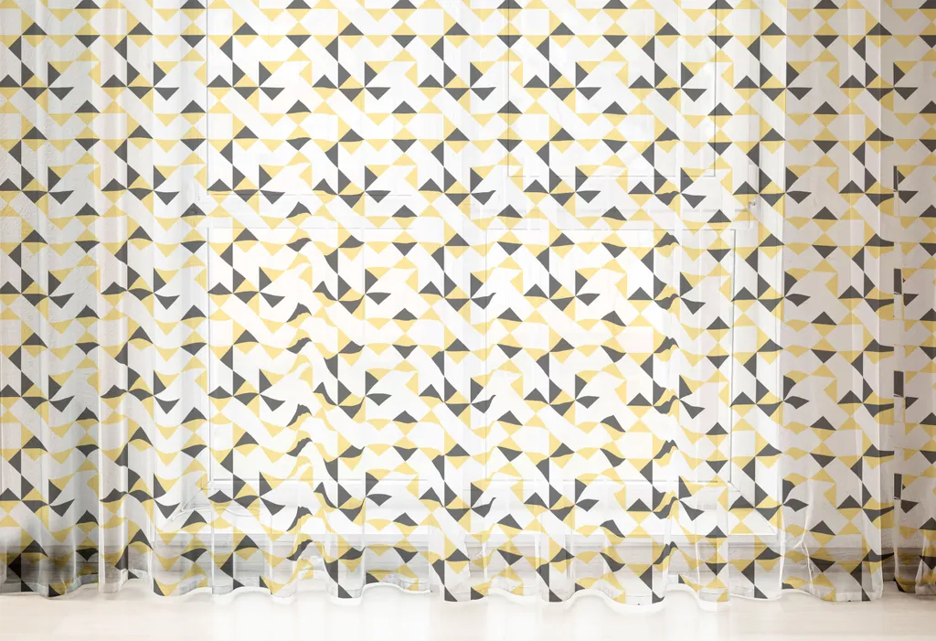 Arazzo Moderno Triangoli ABAKUHAUS - Raso Setoso Senape 210x274cm - 6