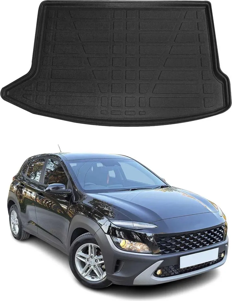 Fodera per bagagliaio per Hyundai Kona 2018-2025 con kit di riparazione delle ruote