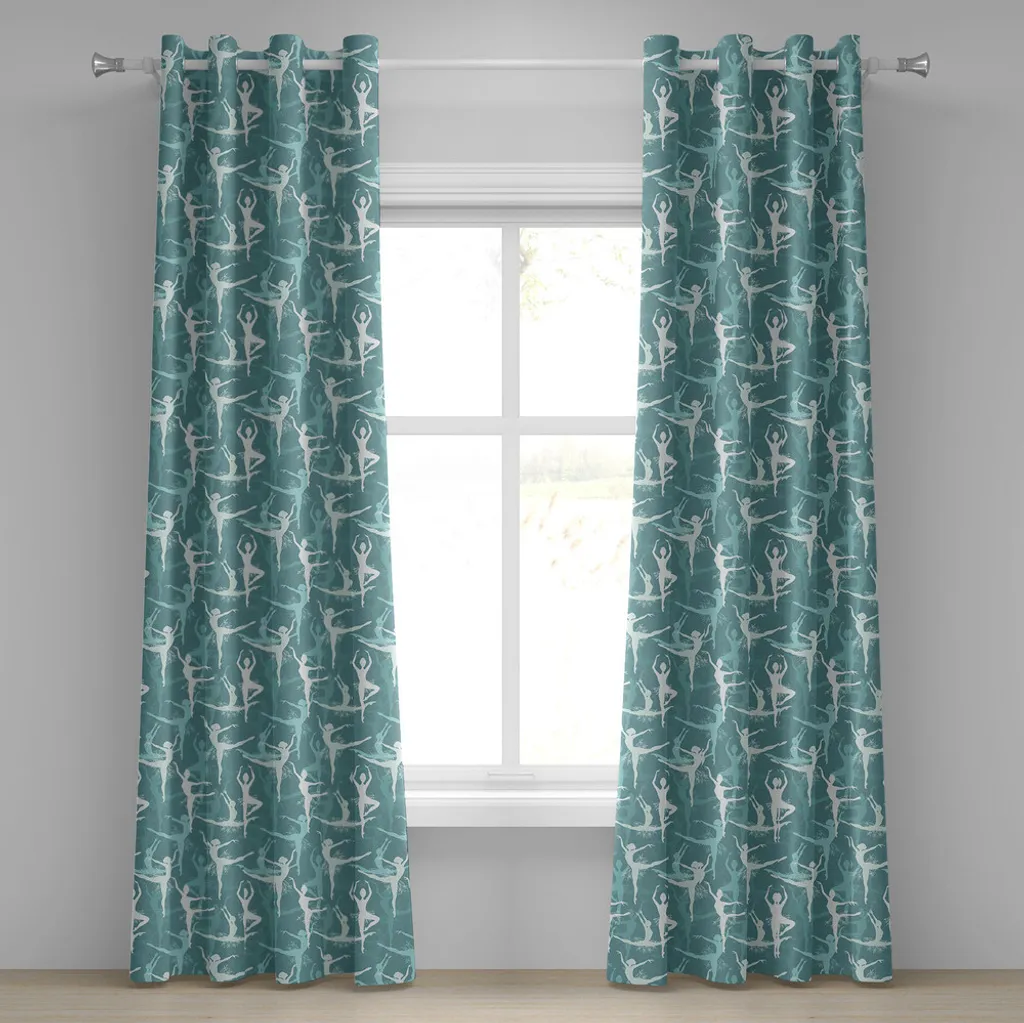 Rideau pour chambre de fille Ballerine Bleu Sarcelle 280x245 cm Design