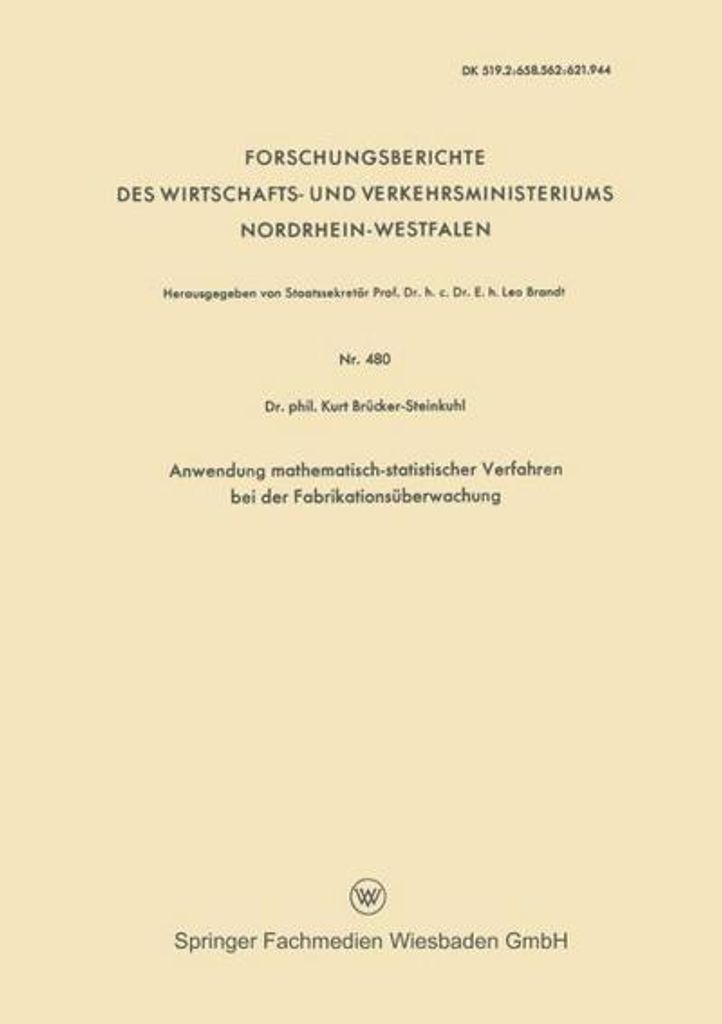 Anwendung mathematisch-statistischer Verfahren bei der Fabrikationsüberwachung