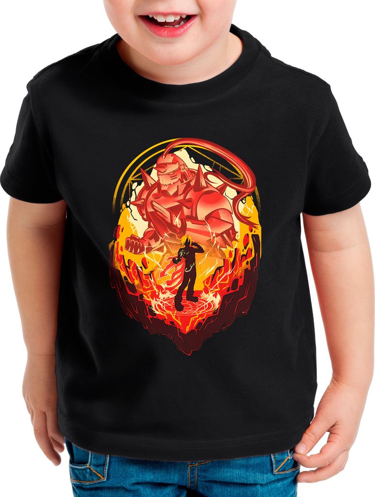 style3 Metal Armor Kinder T-Shirt fullmetal japan anime cosplay roy brotherhood