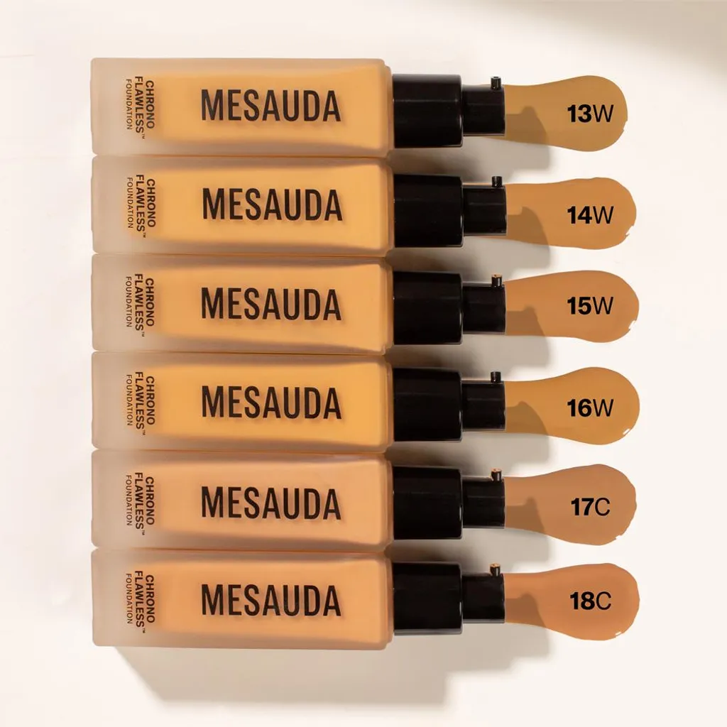 Mesauda Chrono Flawless 14W 30ml | Fondotinta Coprente Effetto Seconda Pelle