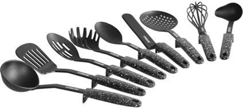 Cucina come un Pro: Set STONELINE 14125 9 Utensili Nero Antigraffio
