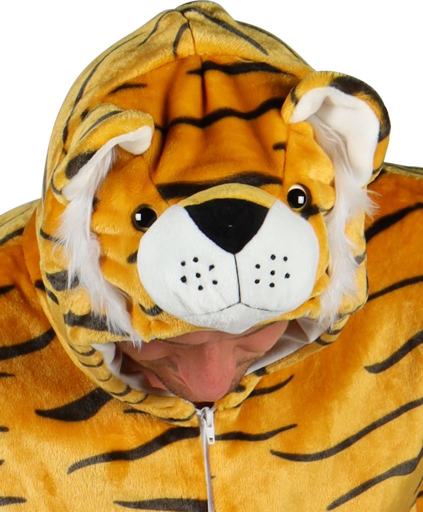 Narrenkiste Tiger Kostüm Overall – 5 Größen Von 98 Cm Bis 190 Cm, Polyester, Für Kinder & Erwachsene