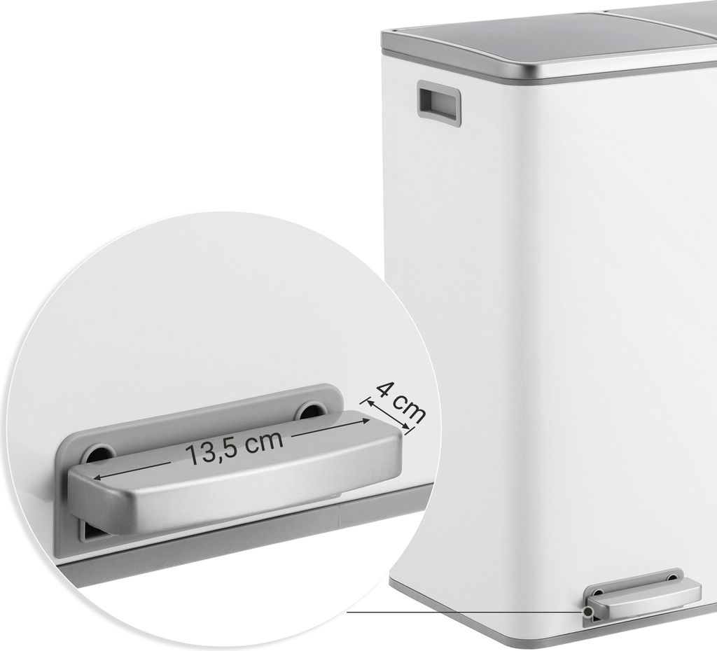 SONGMICS Mülltrenner 2 x 30,0 l weiß Produktbild 10