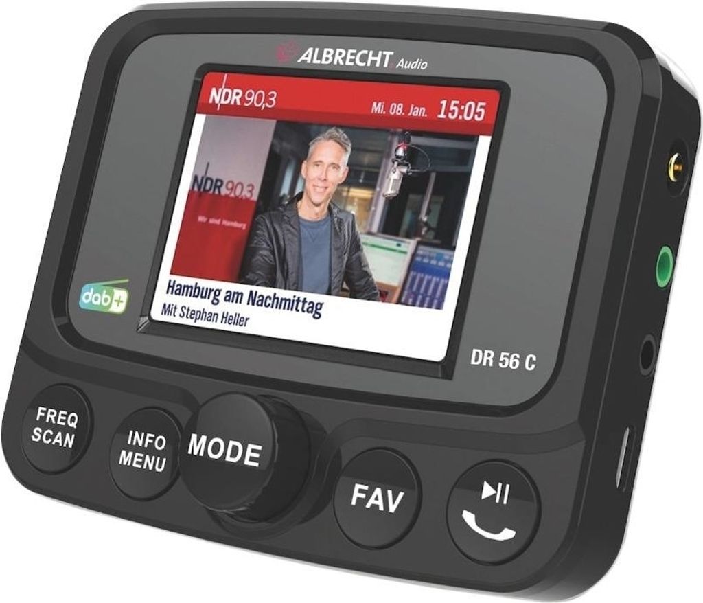 Albrecht DR 56C Tuner autorádia DAB+/UKW s barevným Obrázek produktu 