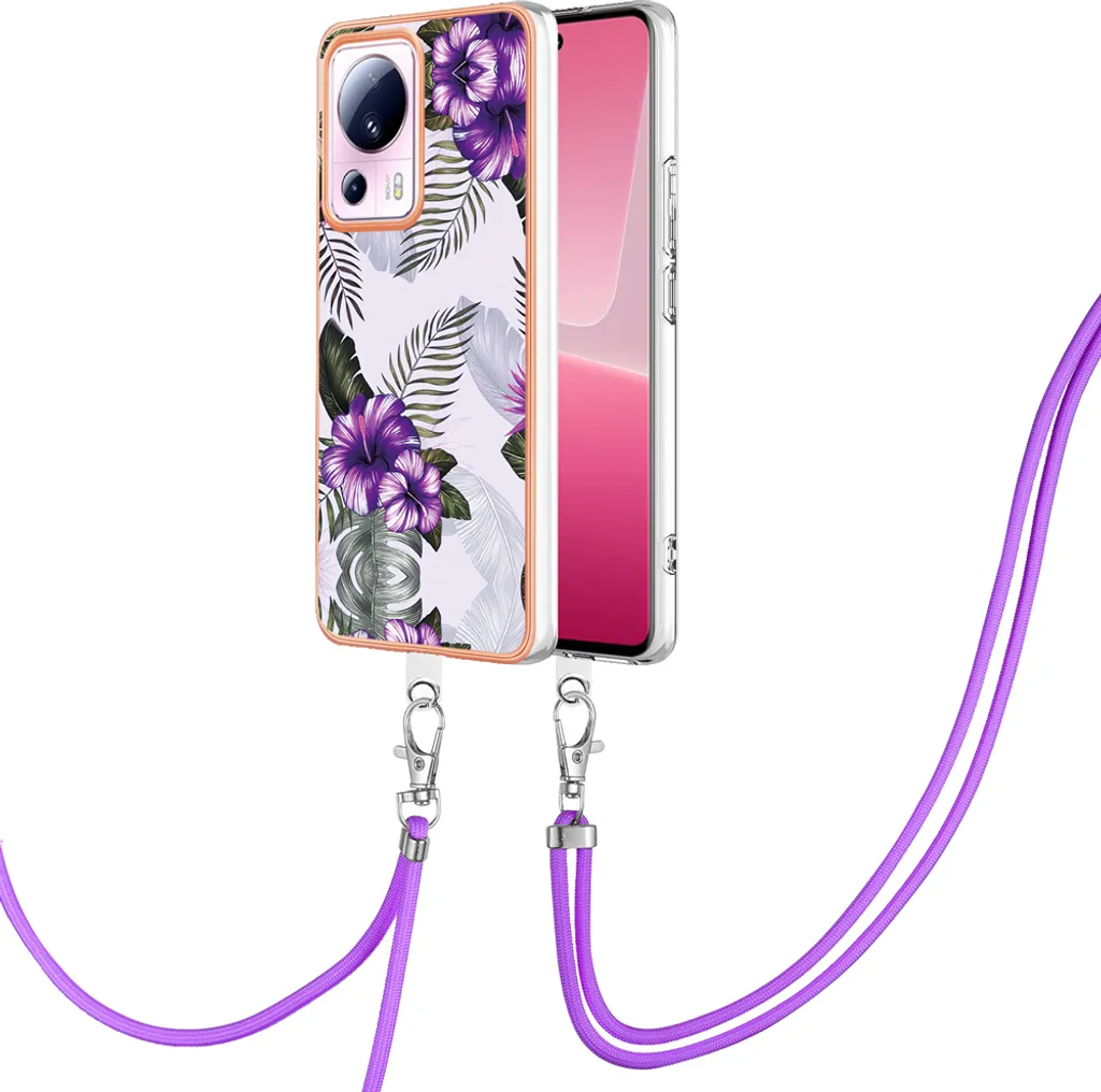 Cover Xiaomi 13 Lite 5G Viaggio | Custodia Cinturino Viola TPU