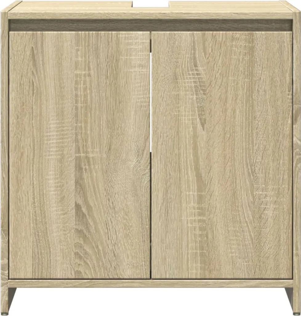Maison Exclusive - Set Mobili da Bagno 3 pz Rovere Sonoma in Legno Multistrato - 8