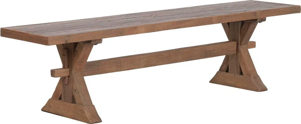 Grand banc de salle à manger en bois naturel 180 cm collection ESPRIT